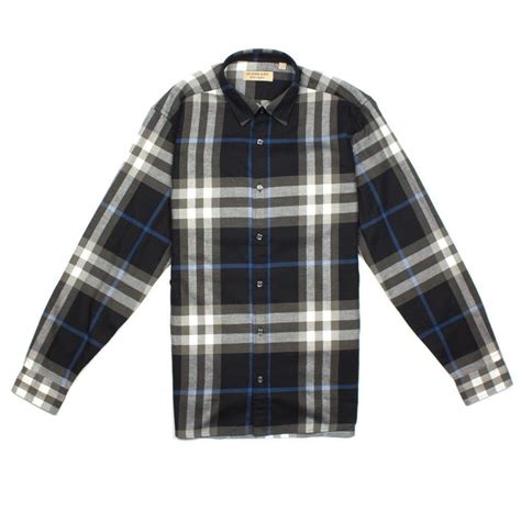 burberry salwick long flannel shirt|thomas Burberry knit shirt.